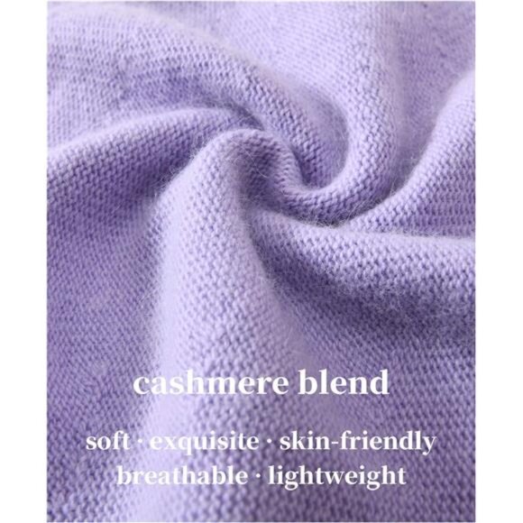 Knit Beanie Hat, Winter Soft Warm Beanies Violet - Picture 4 of 6